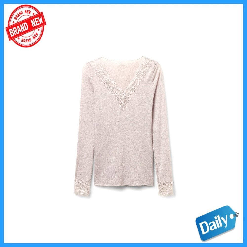Sheer Cashmere Lace Long Sleeve Shirt Slim Fit Modal Blend
